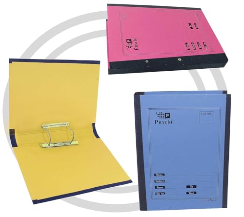 Image of TULMAN 4 Pack D Ring Binder Office File for A4 & Legal Size Documents & Certificate Holder - 38x3x26 CM (Multicolor, Pack 4)