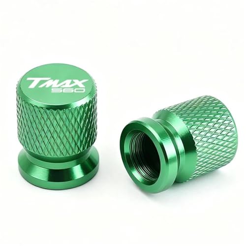 Bouchon de valve de pneu de roue haut de gamme vert pour TMAX 560