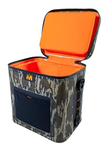 Image of Muddy 16 Qt Soft Cooler - Mossy Oak Bottomland Insulated 15L Soft-Sided Cooler Bag with Shoulder Strap, 12-24 Can Capacity & Storage Pocket