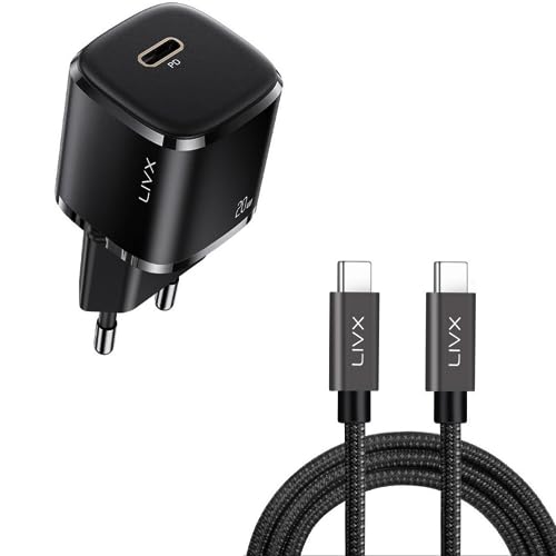 LivX Rapid 20W USB-C Mini PD Hızlı Şarj Cihazı Güç Adaptörü ve 1 metre Hızlı Şarj Ve Data Kablosu L23 - TCT-01