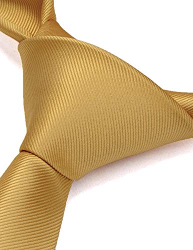 Image of GUSLESON 3.15 inch(8cm) Solid Color Necktie and Pocket Square Cufflinks Sets For Men + Gift Box