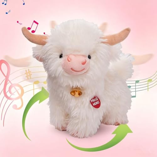 Humor Ted Singing Dancing Highland Cow Interactive Stuffed Animals