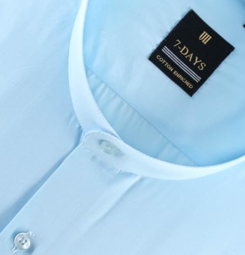Image of 7-DAYS Men's Premium Formal Shirt - Cotton Rich, Regular Fit, Full Sleeve, Wrinkle-Resistant, with Pocket, Durable & Easy Care - Perfect for Office Wear & Under Suits