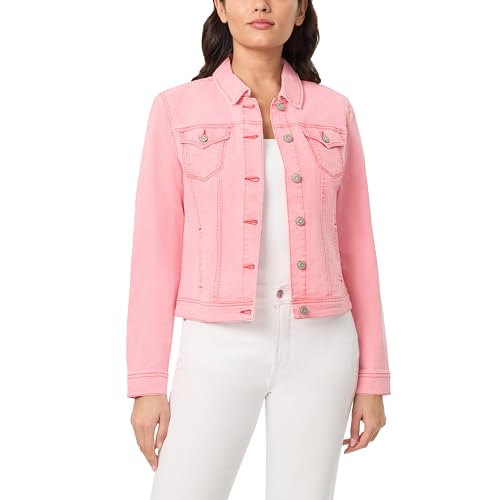 kensie Jeans for Women Forever Twill Jacket, Sun Kissed Coral