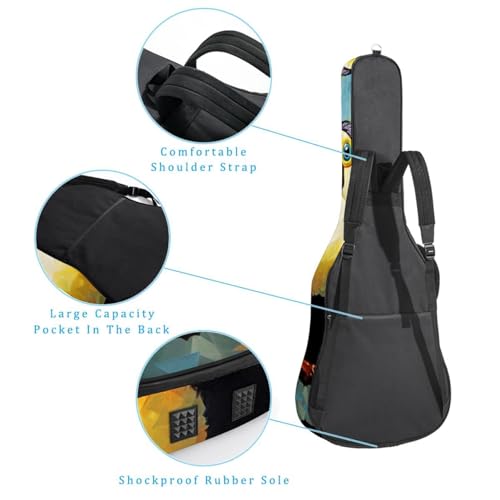 JRHEJTFZ Housse pour guitare acoustique de 1,9 cm d’épaisseur – Imperméable – Durable et élégant – Big Toucans, Multicolore., 42.9×16.9×4.7 in, Motif imprimé tendance - Les Beatles, Paul McCartney, John Lennon, RIngo Starr, George Harrison JRHEJTFZ Housse pour guitare acoustique de 1,9 cm d'épaisseur - Imperméable - Durable et élégant - Big Toucans, Multicolore., 42.9x16.9x4.7 in, Motif imprimé tendance – Image 4