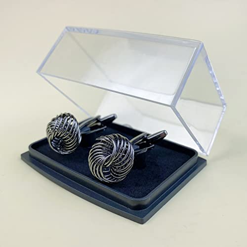 Image of S&W Wedding Cufflinks for Men Cuffs with Gift Box Business for Tuxedo Shirt