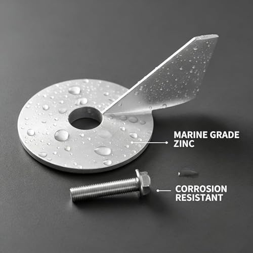 Ánodo de zinc 17264T2 para motores fueraborda marinos de 40 a 90 HP de 2 y 4 tiempos 6