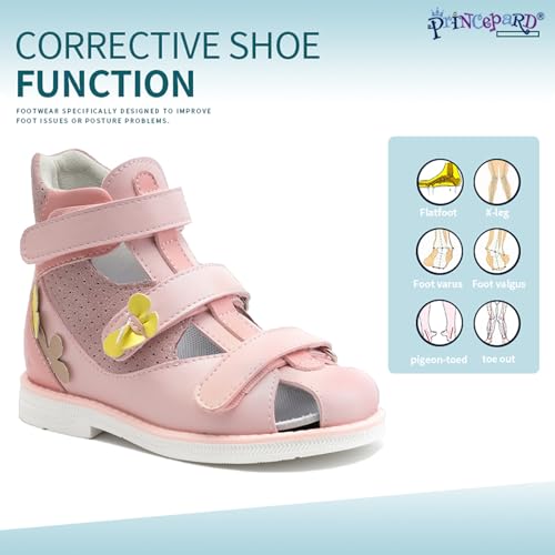 princepard Toddlers Orthopedic Sandals with Arch Support,High-top Supportive Shoes2