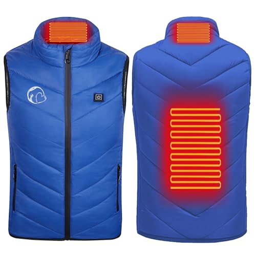 Chaleco calefactable para Niños Chaqueta Impermeable Chaqueta Softshell con Calefaccion USB Chaleco para niños calefactable,con 2 Zonas de Calefacción, Chalecos Cálidos sin Mangas