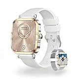 Générique Montre Connectée Femme   AMOLED – Écran HD 1,75’’ – Appels Bluetooth & Notifications – Suivi Santé & Sport – 2 Bracelets Inclus – SOS  Design Chic Argenté doré –