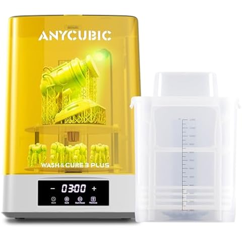 ANYCUBIC Wash and Cure 3 Plus Station, Size-Upgrade Wash Cure Machine with Gooseneck Light, Dual-Layer Design and IPA Saving, for Anycubic Photon Mono M5s M7 pro Saturn LCD/SLA/DLP 3D Printer Cover