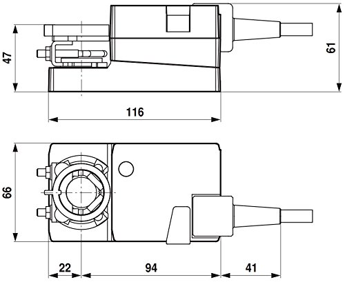 Belimo LM24A-SR - Attuatore continuo, AC/DC 24 V, 5 Nm (arancione)