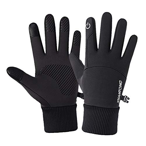 homozy Luvas Quentes de Inverno à Prova de Vento Impermeável Antiderrapante para Tela Tátil - L pret