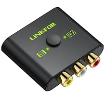 LiNKFOR RCA to HDMI Converter, 1080P AV to HDMI Converter, 169/43 Conversion Mini Composite CVBS Audio Video Adapter Supports PAL/NTSC for Wii/PS1/PS2/N64/Xbox