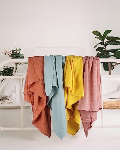 Image of meowcards Muslin Swaddle Blankets for Baby, Unisex Baby Boys Girls Essentials, Large 47 x 47 inches, Boho Receiving Blankets Newborn Registry Must Haves (Sage, Simple)