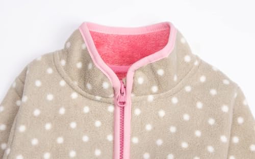 Image of LittleSpring Boys Girls Polar Fleece Jackets Fur Lined Zip Up Warm Winter Coat