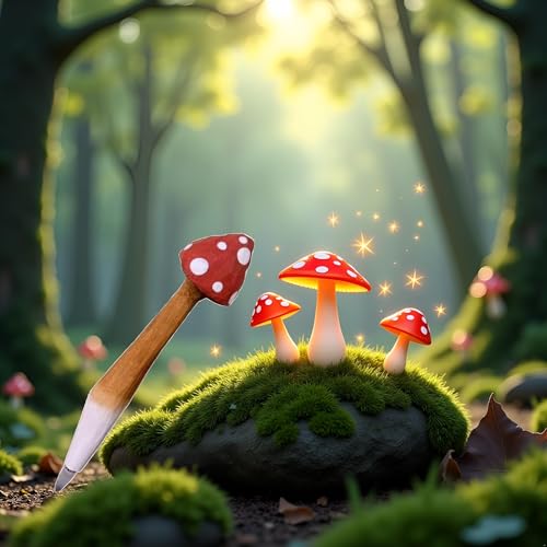 Bolígrafo Gel JJLFresheners Forma Hongo Roja Madera miniatura 7