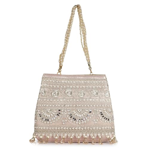 Image of Nevis Stylish Embroidery Unique Desing Traditional Wedding Party Handheld Portli Bag For Women