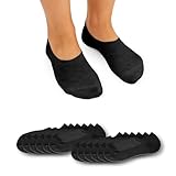BESCH Packs de Calcetines Tobilleros para Mujer y Hombre de Algodón Transpirable - Calcetines Cortos con Bandas de Goma Antideslizantes Talla35-40, Talla 40-46 (Pack 12 Negro)