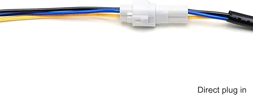 Miniatura 6 de iJDMTOY Adaptadores hembra de entrada de faro delantero con forma de triángulo de 3 pines con cable de 4 pulgadas compatible con Yamaha 2002-06