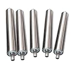 5pcs Stainless Steel Conveyor Rollers - 20 to 90cm Length, Feed Table Rollers for Woodworking and Industrial Use(Dia32mmxL150MM)