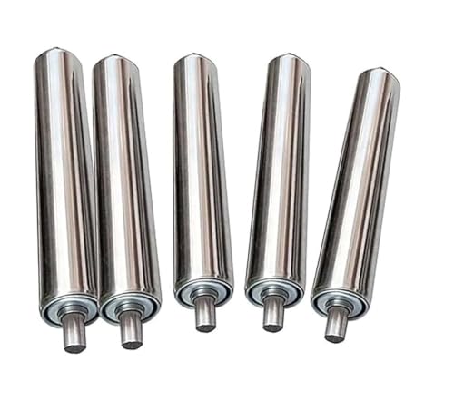 5pcs Stainless Steel Conveyor Rollers - 20 to 90cm Length, Feed Table Rollers for Woodworking and Industrial Use(Dia32mmxL150MM)