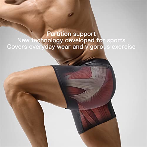 Men's Comfort Boxer Briefs Breathable Cotton Active Mesh Quick Dry Performance Underwear4