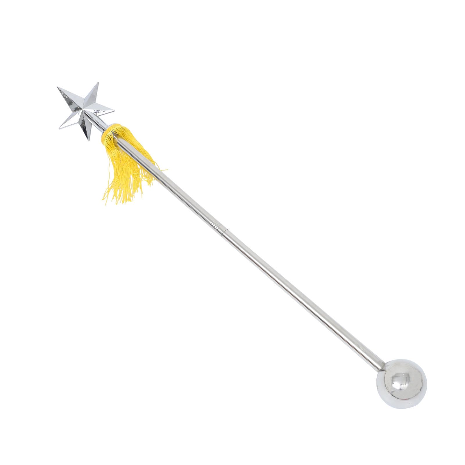 Dirigierstab aus Edelstahl und Abs, 90cm, Silber für Konzertaufführungen