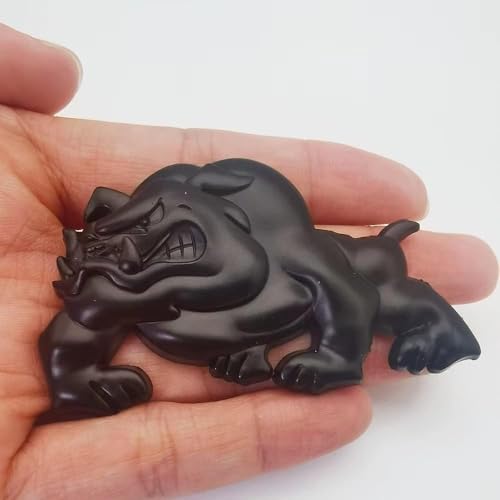 Image of 2pcs Bulldog Side Left and Right Car Truck Metal Emblems 3D Badges Decals (Black)