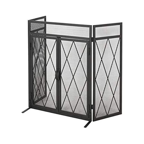 Christopher Knight Home Laurel Iron Folding Fireplace Screen Cover