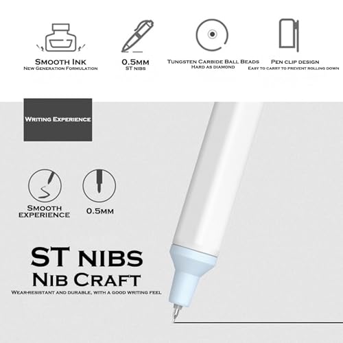 Bolígrafos Gel Negro 0.5mm Retráctiles DunBong x4 miniatura 4
