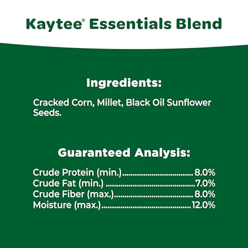 Kaytee Essentials Blend with Black Oil Sunflower, Cracked Corn and Millet, Wild Bird Food Seed for Cardinals, Jays, Finches, Chickadees, Nuthatches, Woodpeckers, Grosbeaks, Juncos, 9.5 Pounds - Image 5
