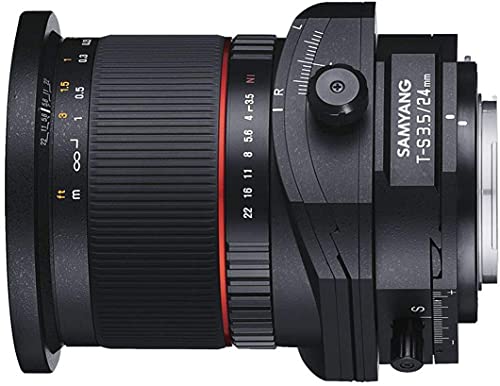SAMYANG 885175 24/3,5 Objektiv DSLR T/S Canon EF manueller Fokus Tilt and Shift Fotoobjektiv Weitwinkelobjektiv schwarz – Bild 5