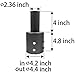 1000LED 4 Inch Round Pole Bracket Tenon Adapter, Single Vertical Bracket for LED Street Light, Shoebox Light