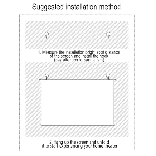 Pantalla manual portátil para proyección 60'' 16:9 miniatura 6
