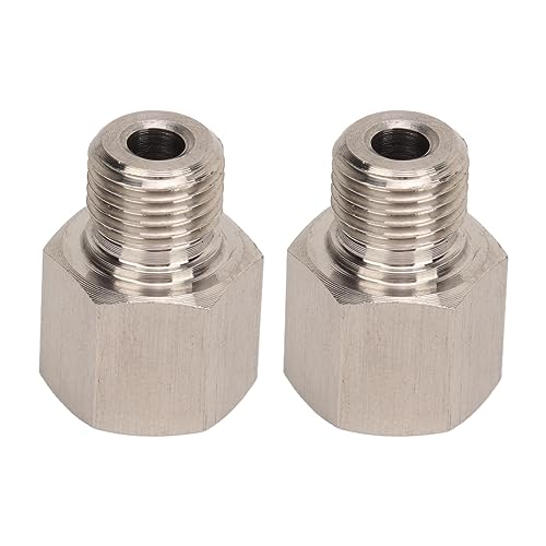 NPT Female to M10 X 1.0 Male Pressure Gauge Sender Adapter Stainless Steel Leakproof Universal