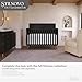 Evolur Stillnovo Mid Century 4-in-1 Convertible Crib in Onyx Black, Greenguard Gold & JPMA Certified, Converts from Baby Crib to Toddler Bed, Daybed, Kids Sofa and Full-Size Bed