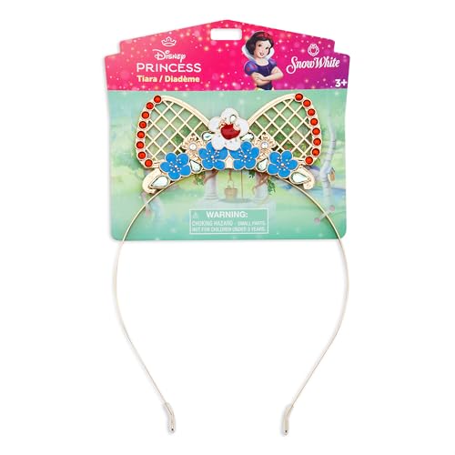 Disney Store Official Snow White Costume Tiara for Kids - Shimmering Princess Dress Up Accessory Metal Headband with Faceted Gems Goldtone Finish Disney Hair Accessories for Girls