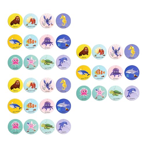 TTETTZ 動物テーマのパズルセット 幼児向け学習ギフト, 海洋動物