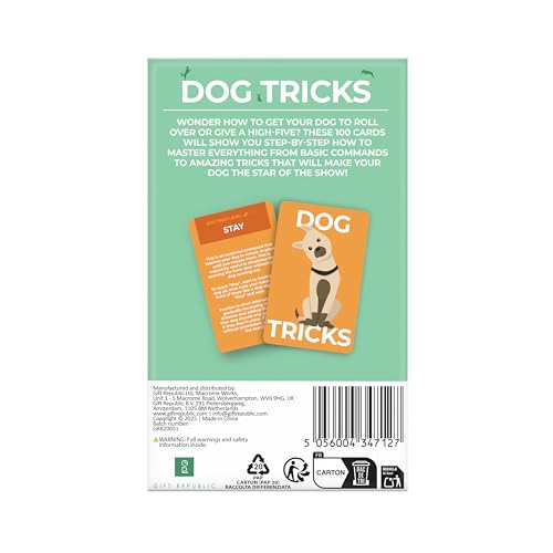Gift Republic Dog Tricks Card Pack, 100 Training Cards for Dogs and Puppies, Fun Gift Idea for Pet Owners - Image 2