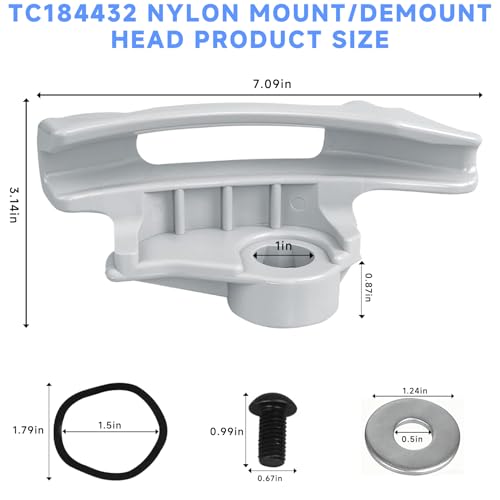 GlowGeek 3 Pack Nylon Tire Changer Duck Head for Coats Tire Machine, Plastic Mount/Demount Duck Head Kit, Part# TC184432 & 8184432, Fits All Maxx Series, X-Series & RC Series (Grey) by GlowGeek - Used condition - Image 2