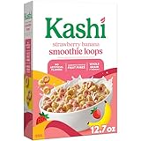 Kashi Breakfast Cereal, Whole Grain, Vegan, Strawberry Banana Smoothie Loops, 12.7oz Box (1 Box)