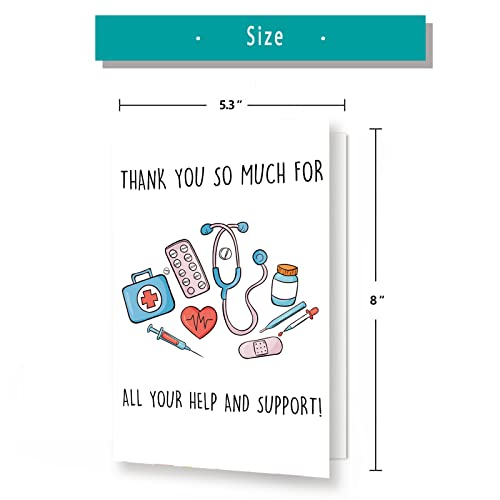 Yikalus Cute Thank You Card For Doctor Nurses, Appreciation Gifts For Women Men, Medical Staff Appreciate Greeting Card, Perfect Doctors Day Gift Idea For Doctor Staff #TOP1