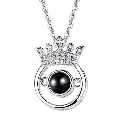 Collier 100 langues je t'aime argent pour femme : une déclaration d'amour secrète et magique