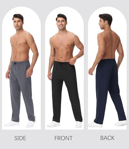 1/4 Pack Mens Athletic Sweatpants Gym Workout Joggers Pants Running Jogging Pants for Men4