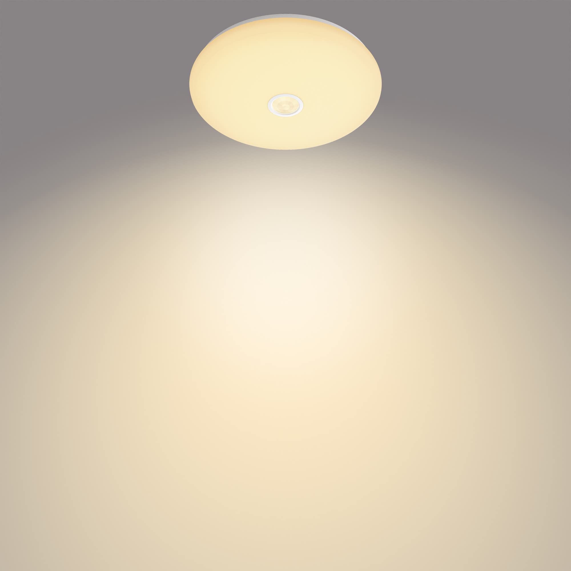 PHILIPS Plafoniera LED malva con sensore di movimento 16 W 2700 K [luce calda-bianca] per illuminazione interna di casa, soggiorno, camera da letto e sala da pranzo