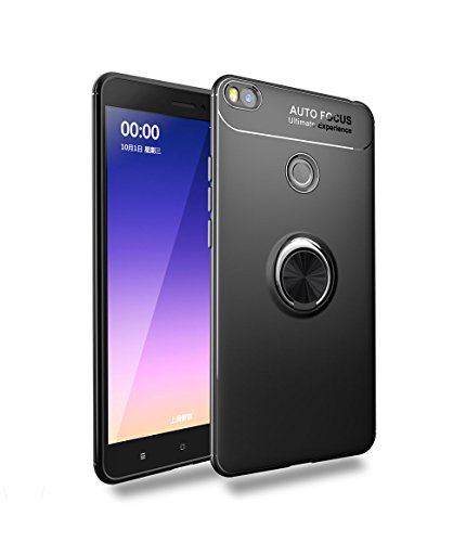 Xiaomi Mi Max 2 Case,JYZR Xiaomi Mi Max 2 360 Degree Rotating Finger Ring Stand Case and Air Vent Magnetic Car Mount case Cover for Xiaomi Mi Max 2,Black