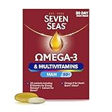 Seven Seas Omega-3 and Multivitamins Man 50plus, 30-Day Duo Pack, with B Vitamins and Calcium, 30 Omega-3 Capsules and 30 Multivitamin Tablets
