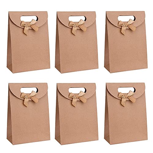 ELECDON 20 Pieces Kraft Paper Packaging Bags, Kraft Paper Ba...
