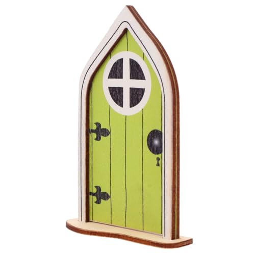BESPORTBLE 1 Pieza Puerta de Duende Miniatura Decorativa para Jardín Adorno de Árbol con Ventana Verde Decoración de para y Jardín